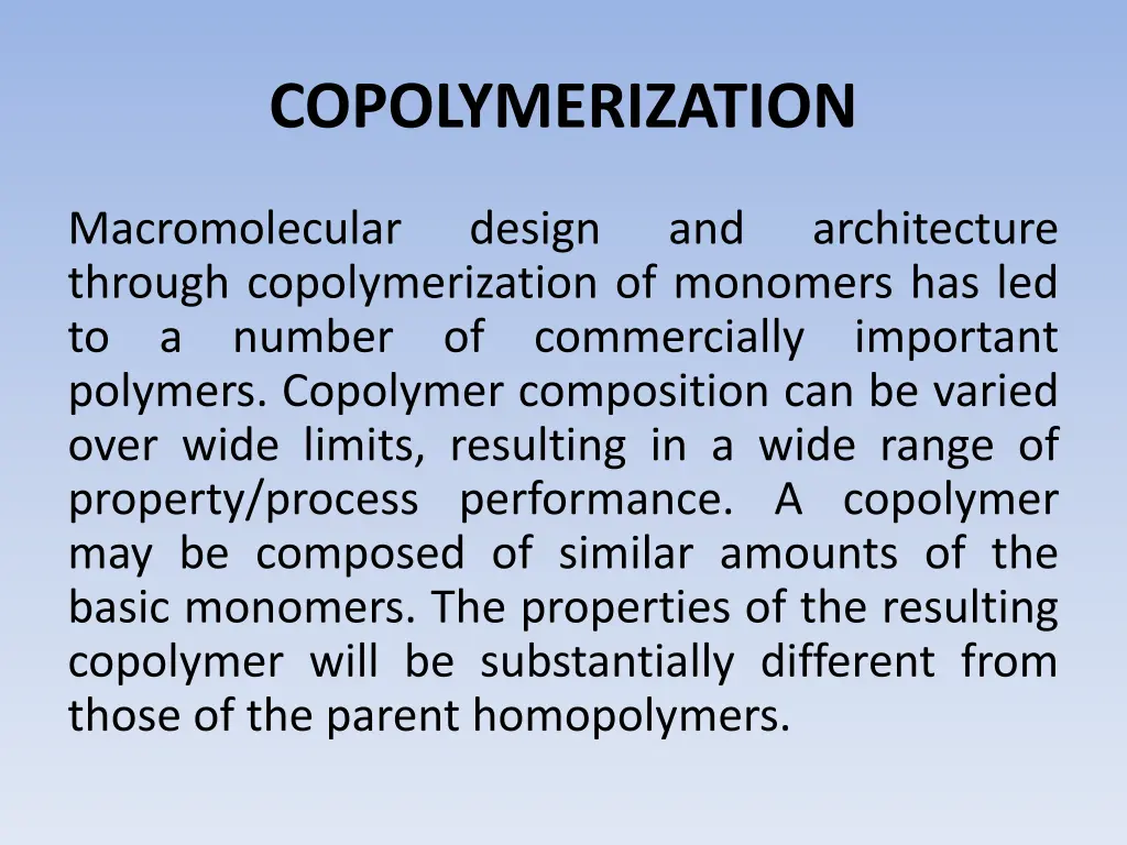 copolymerization