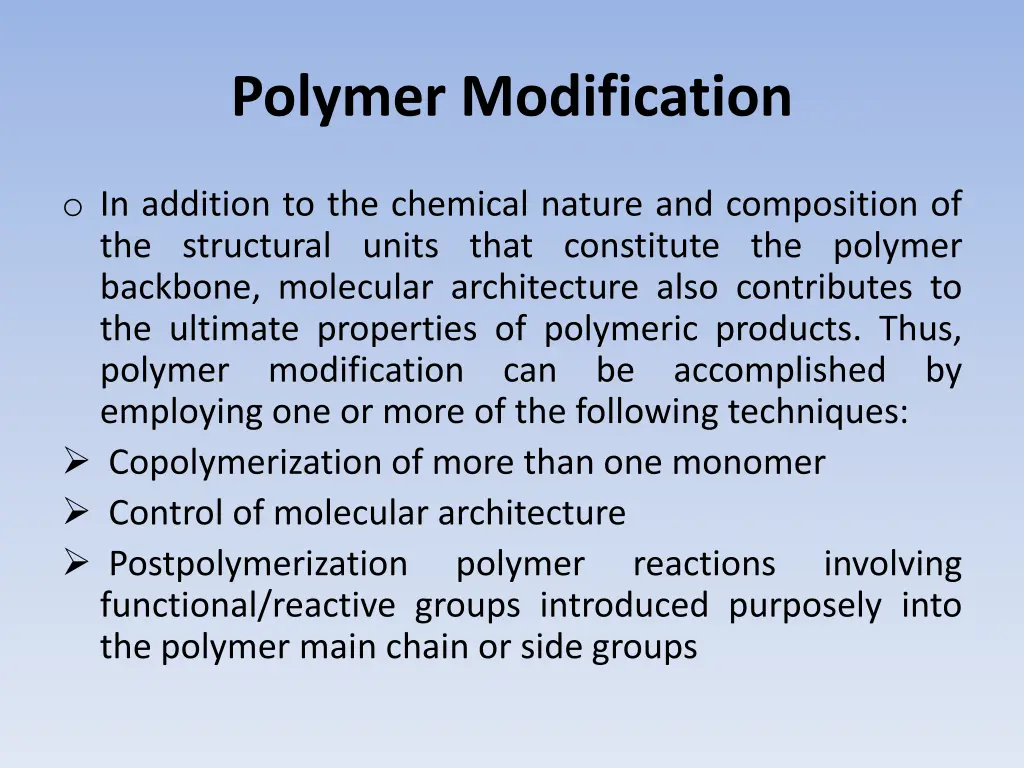 polymer modification 1