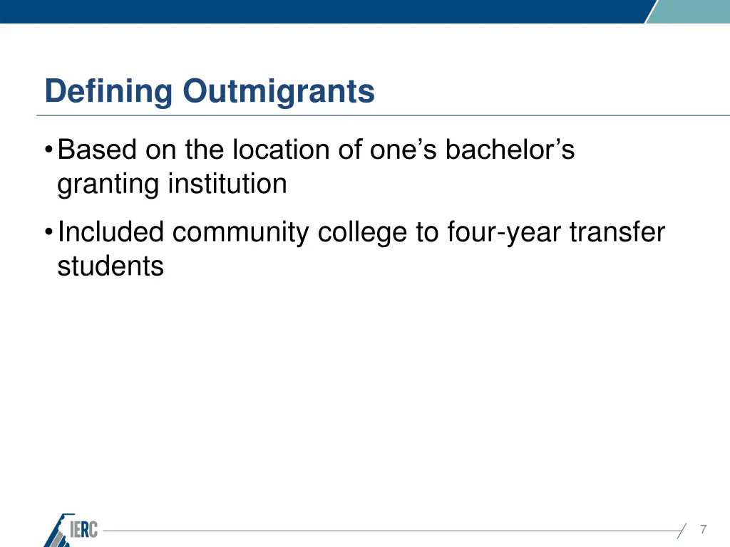 defining outmigrants