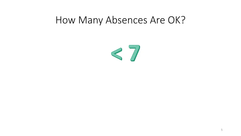 how many absences are ok