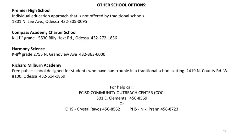 other school options