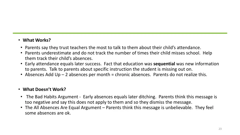 what works parents say they trust teachers