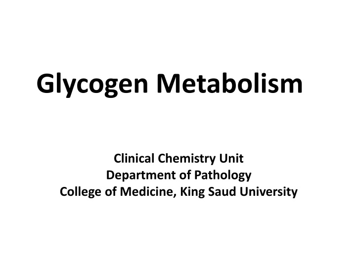 glycogen metabolism