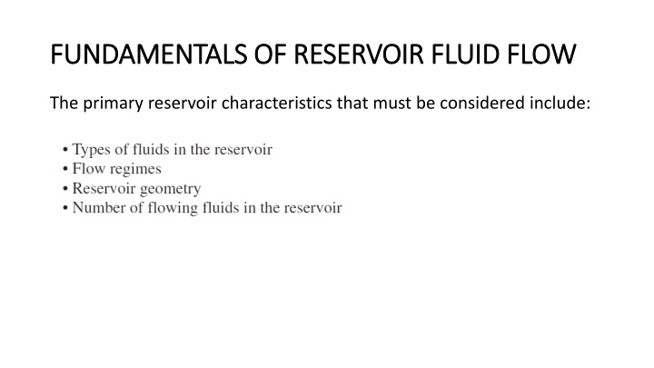fundamentals fundamentals of reservoir