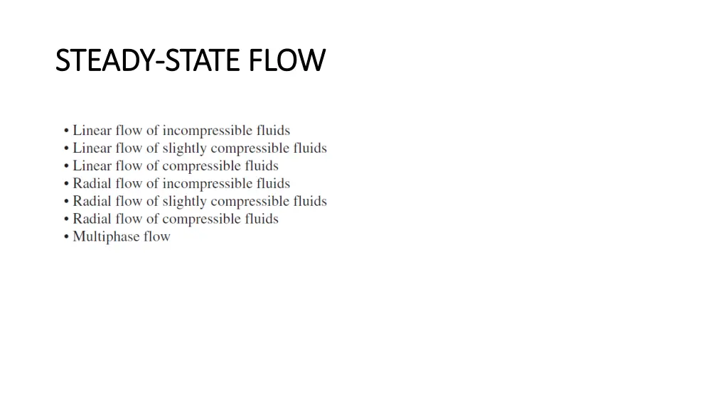 steady steady state flow state flow