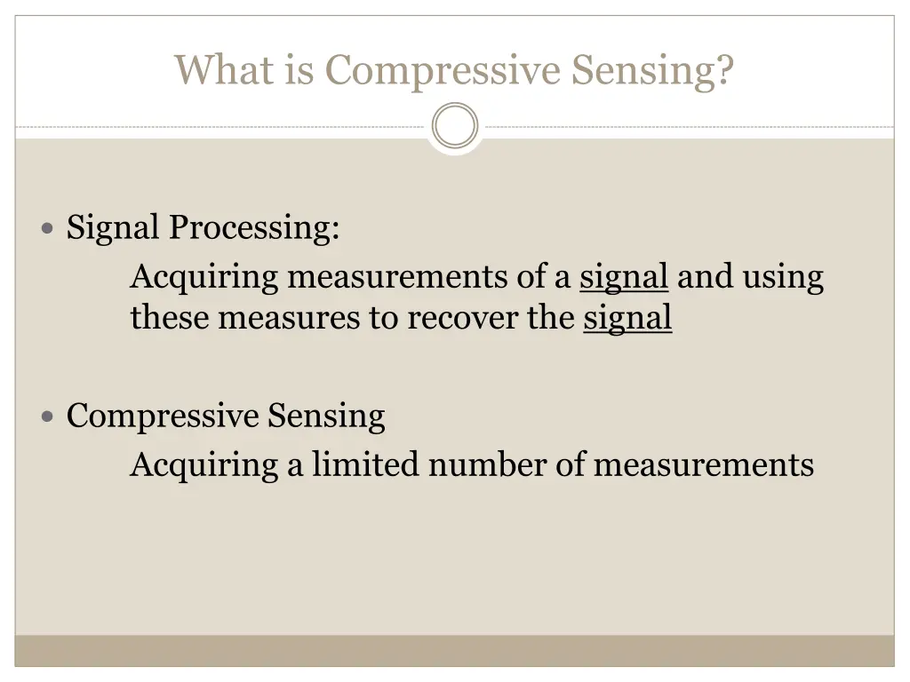 what is compressive sensing