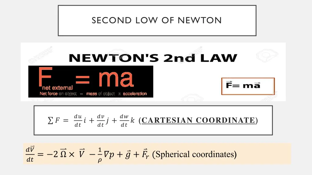 second low of newton