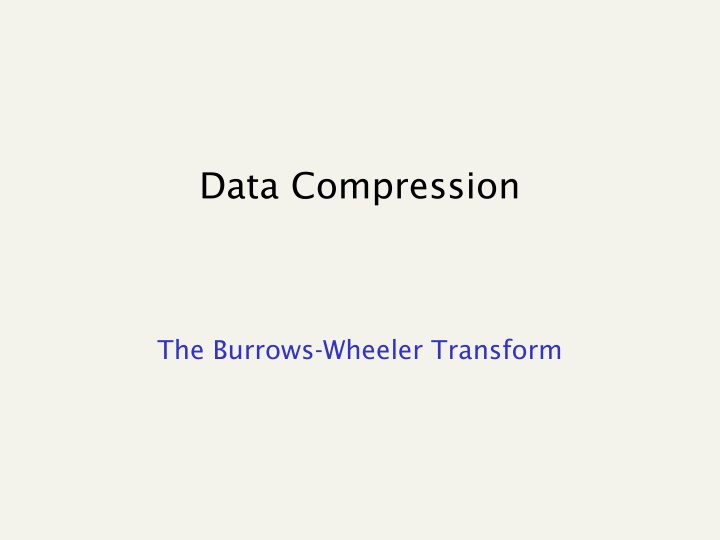 data compression