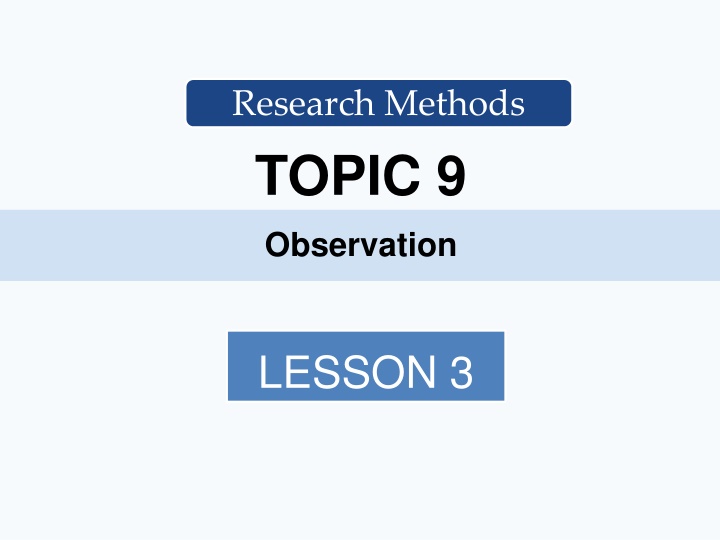 research methods