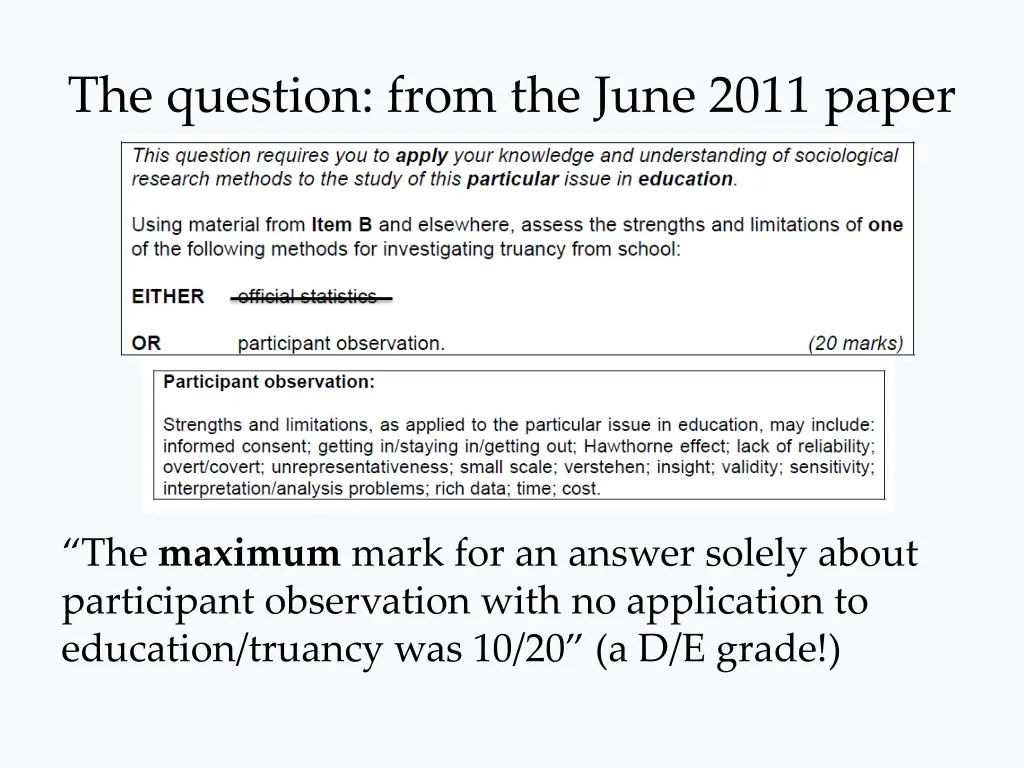 the question from the june 2011 paper