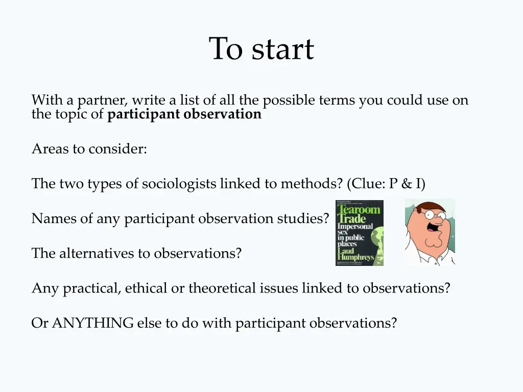 to start