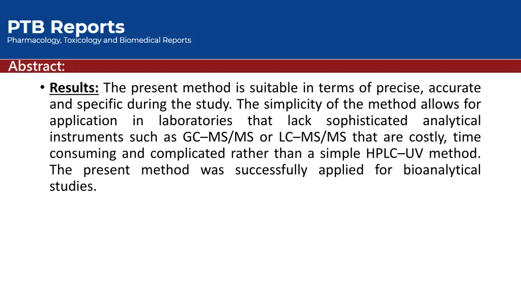 results the present method is suitable in terms