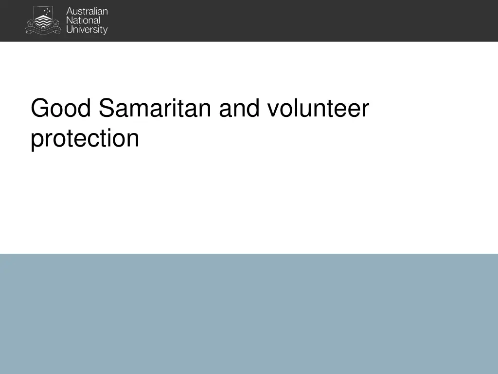 good samaritan and volunteer protection