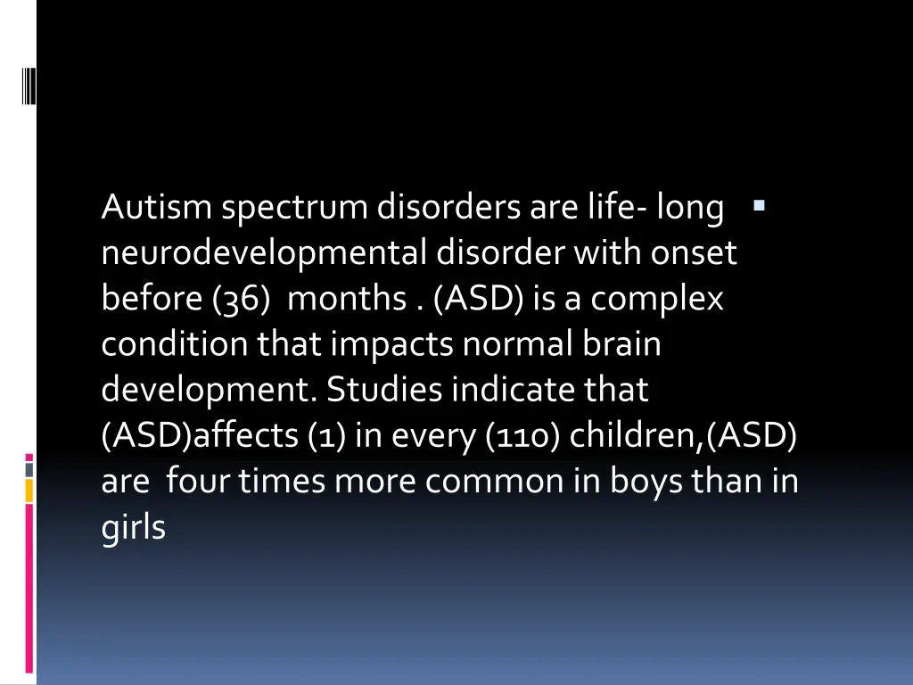 autism spectrum disorder asd