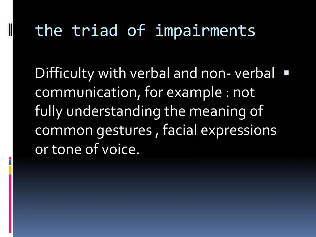 the triad of impairments 1