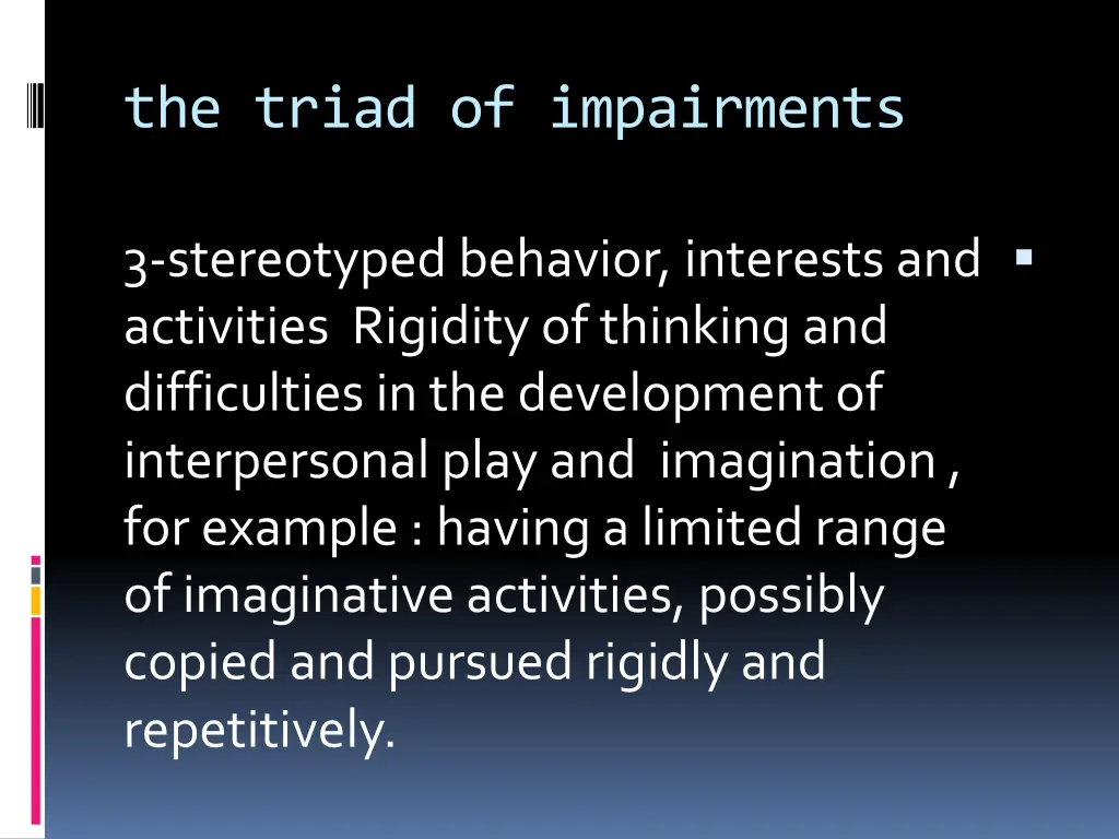 the triad of impairments 2