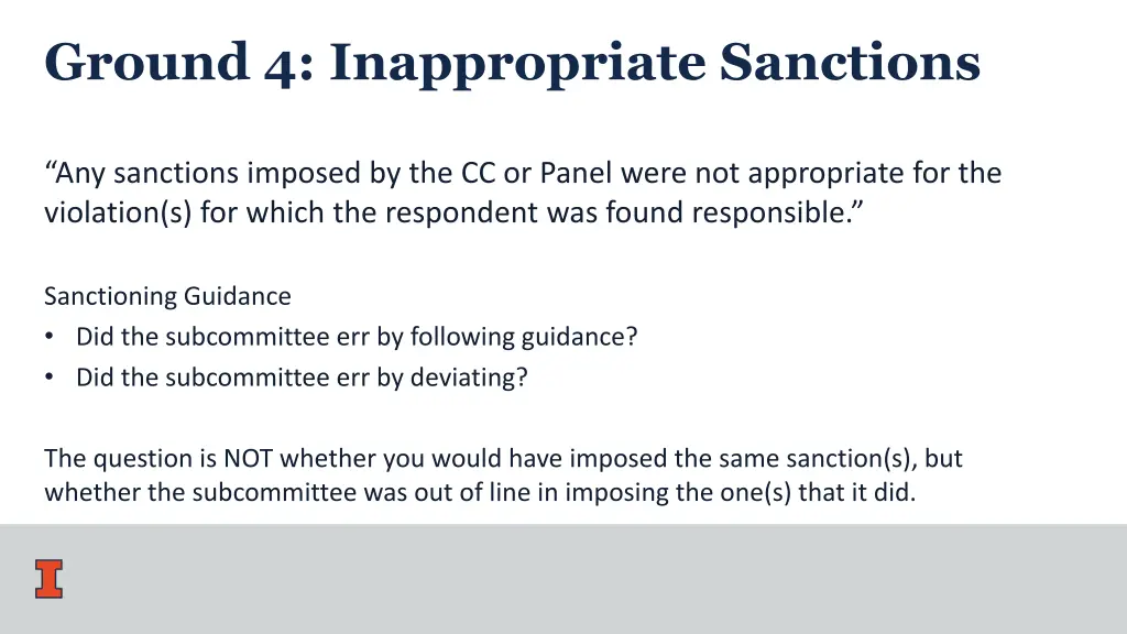 ground 4 inappropriate sanctions