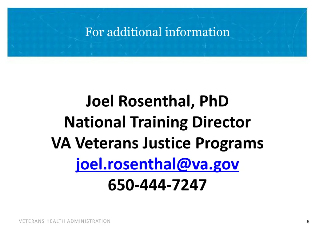 for additional information