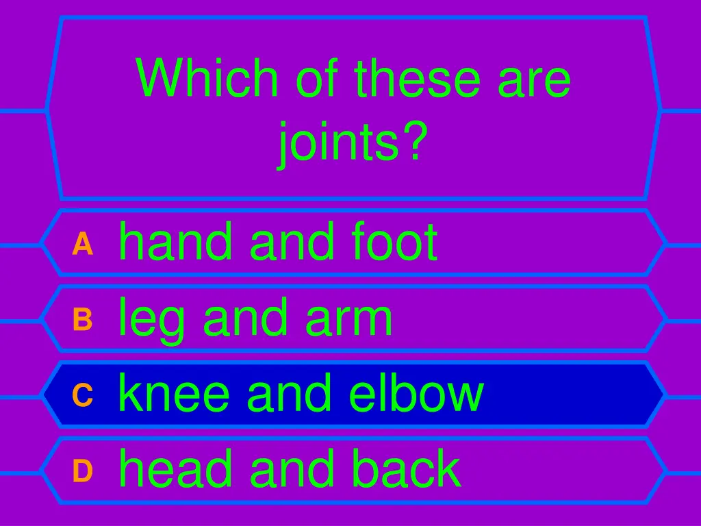 which of these are joints 1