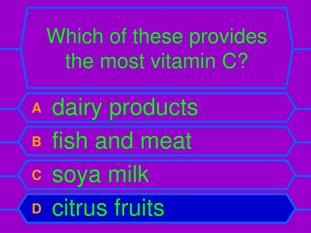 which of these provides the most vitamin c 1
