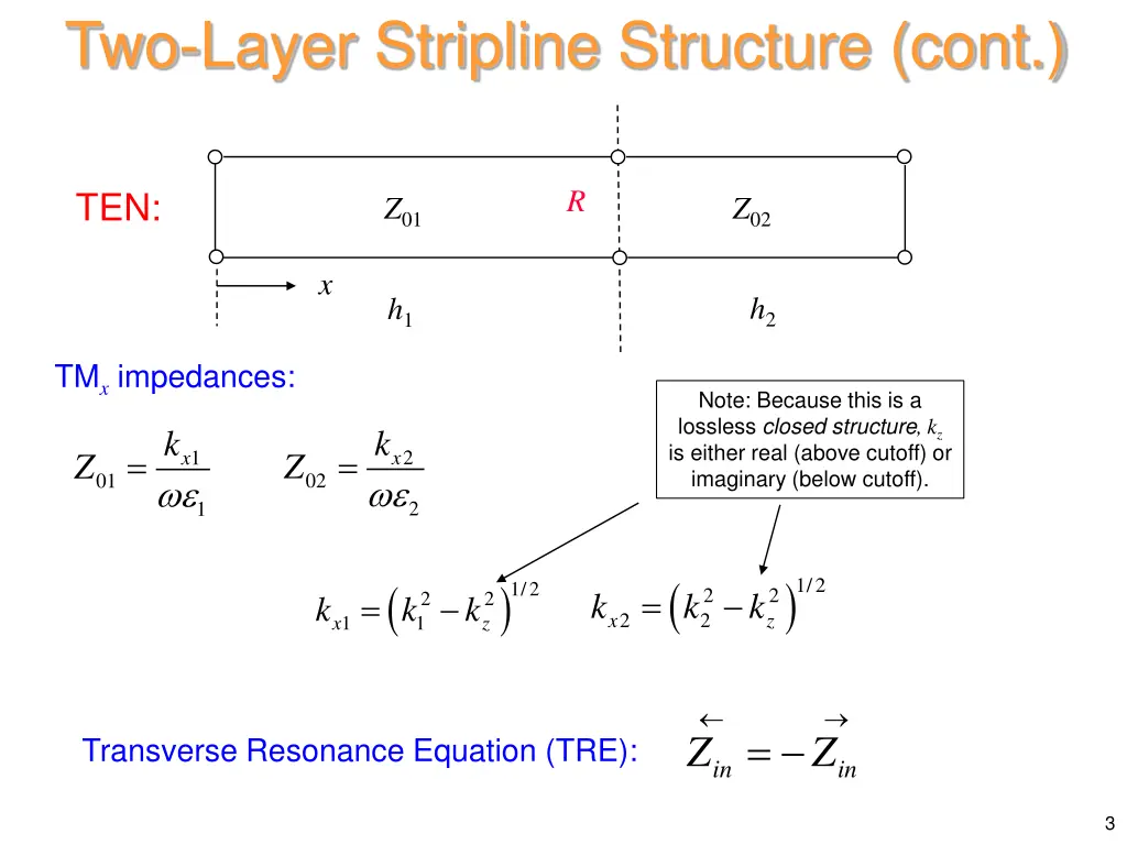 two layer stripline structure cont