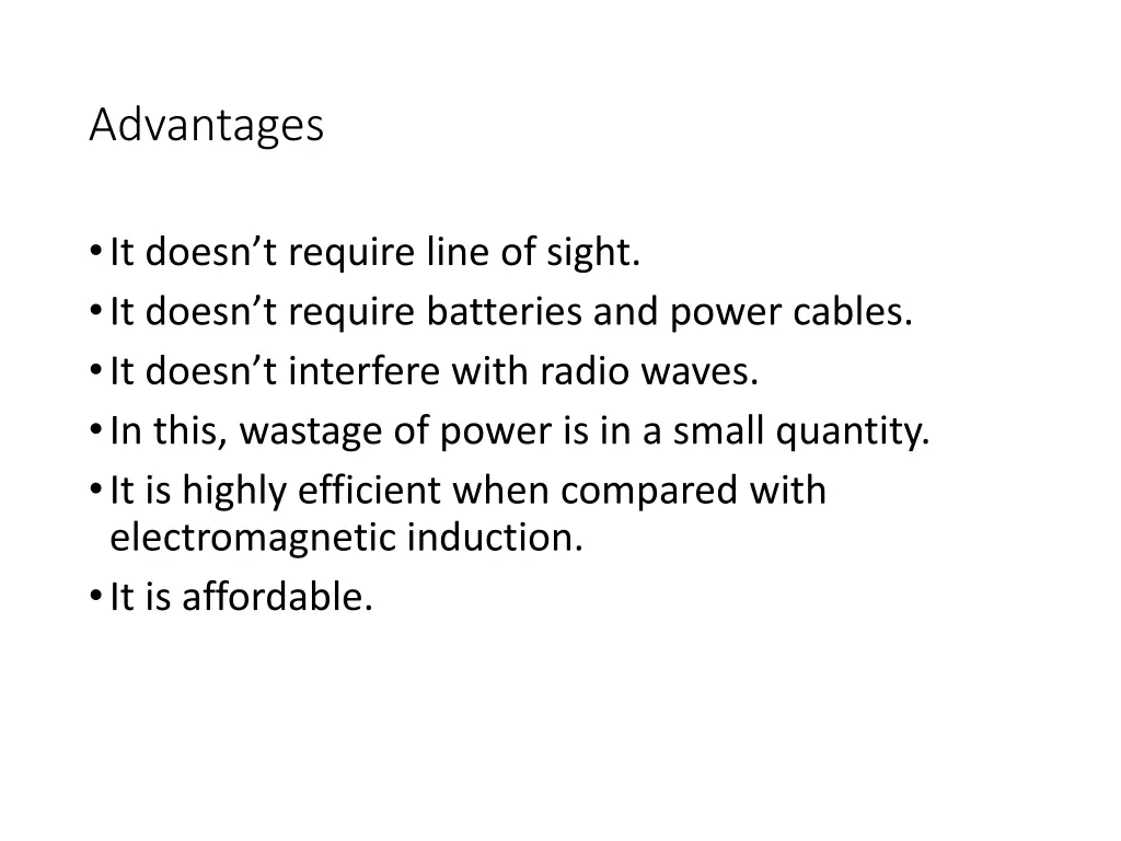 advantages