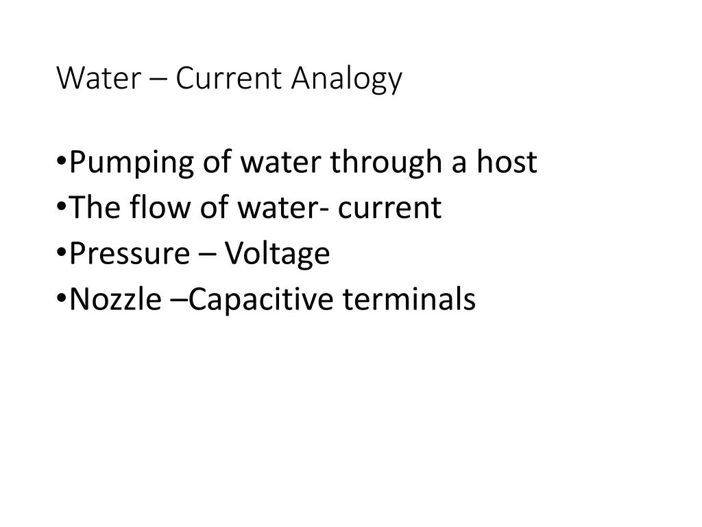 water current analogy