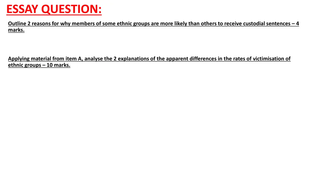 essay question