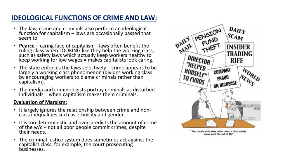 ideological functions of crime and law