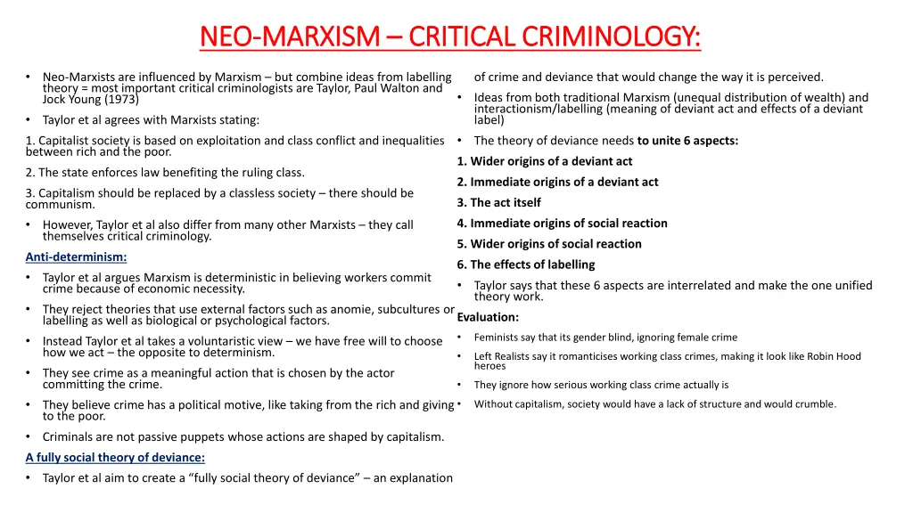 neo neo marxism marxism critical criminology