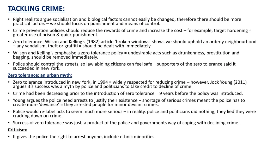 tackling crime