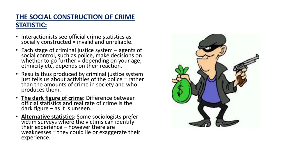 the social construction of crime statistic