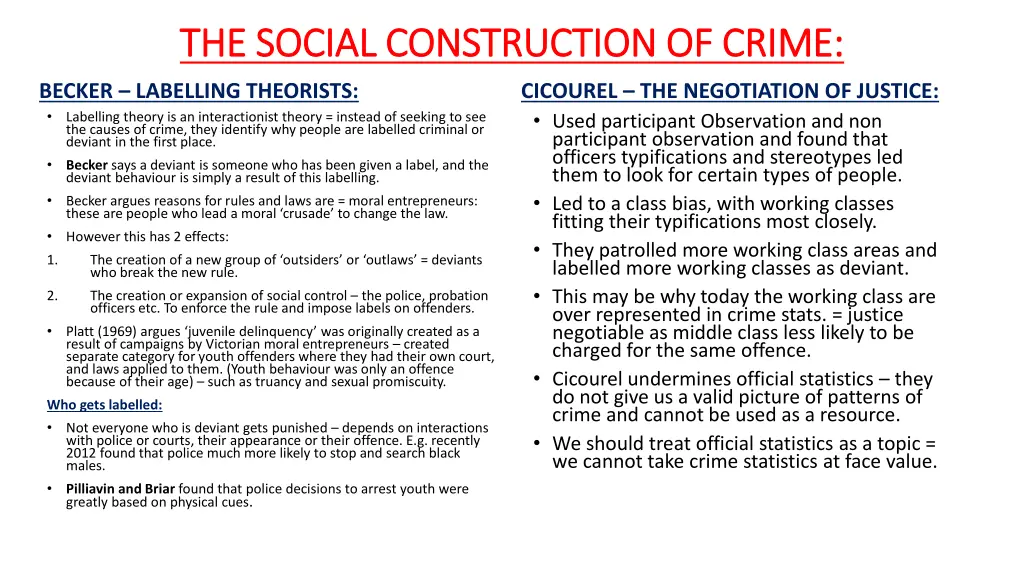 the social construction of crime the social