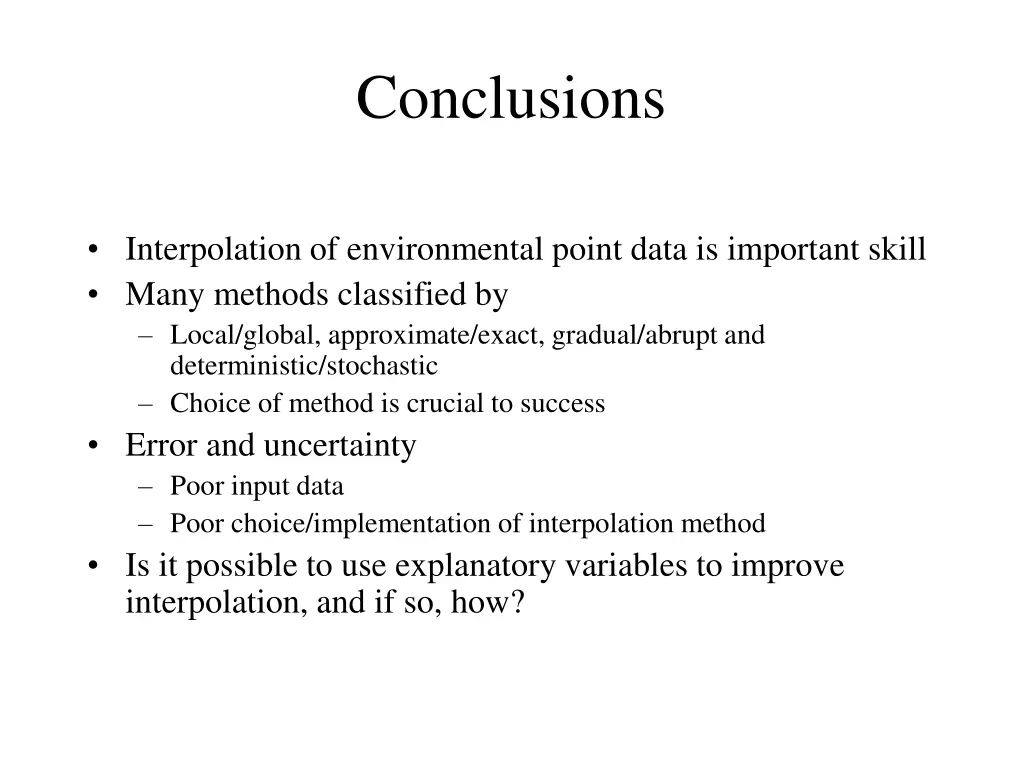conclusions