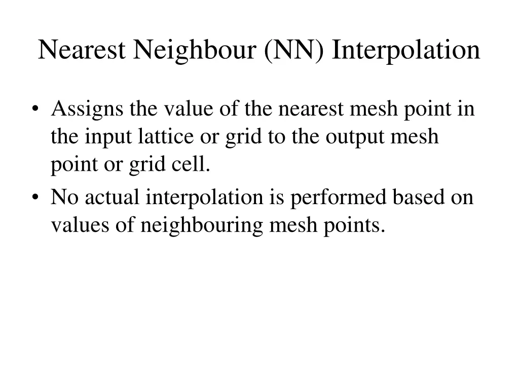 nearest neighbour nn interpolation
