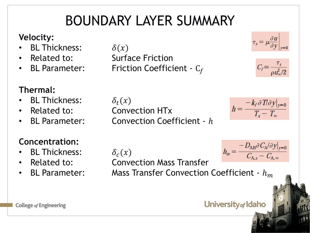 boundary layer summary