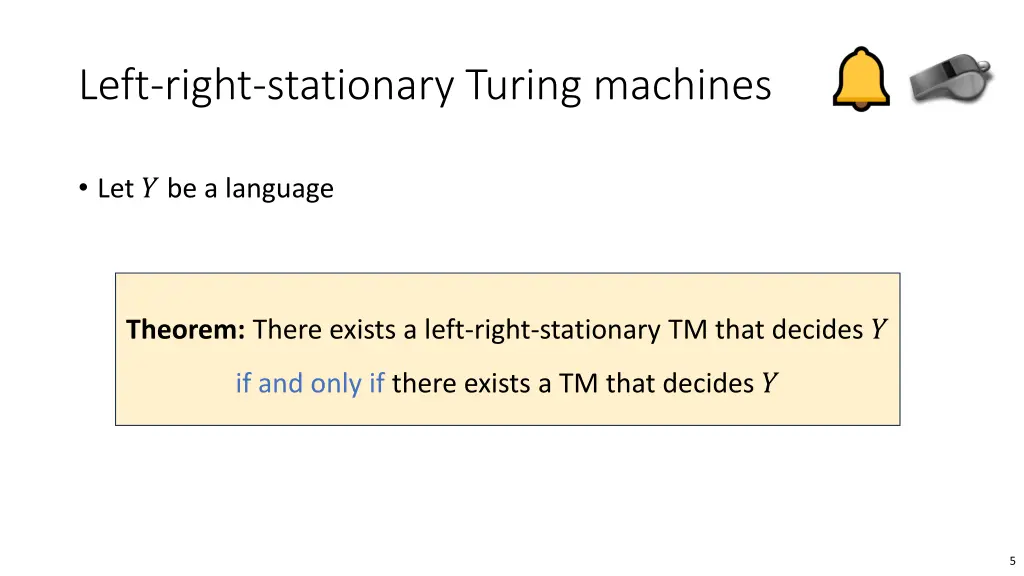 left right stationary turing machines