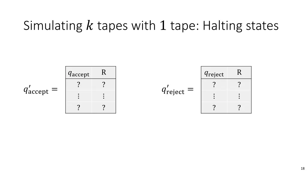simulating tapes with 1 tape halting states
