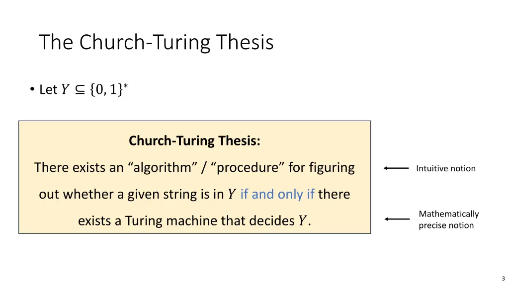 the church turing thesis