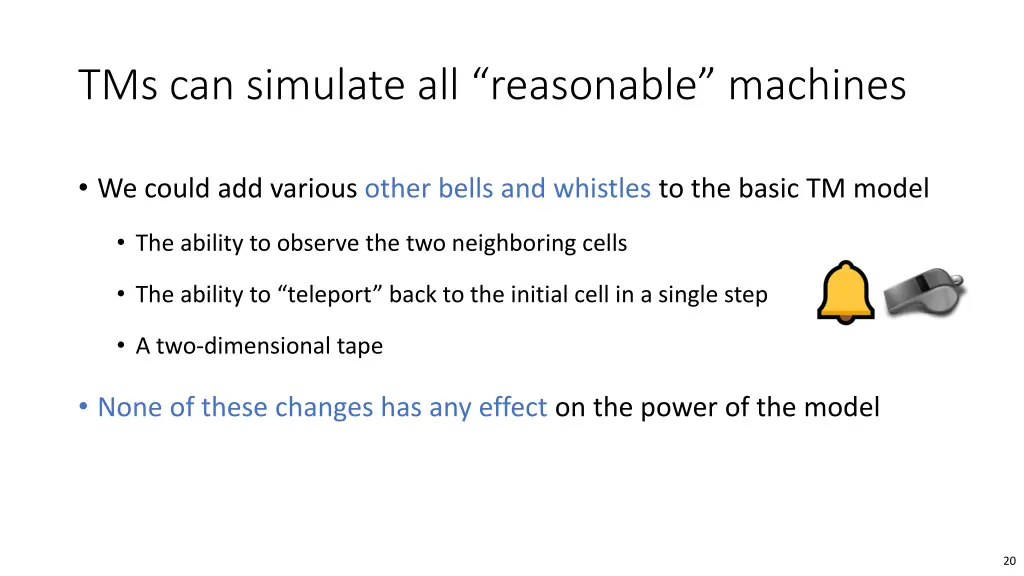tms can simulate all reasonable machines