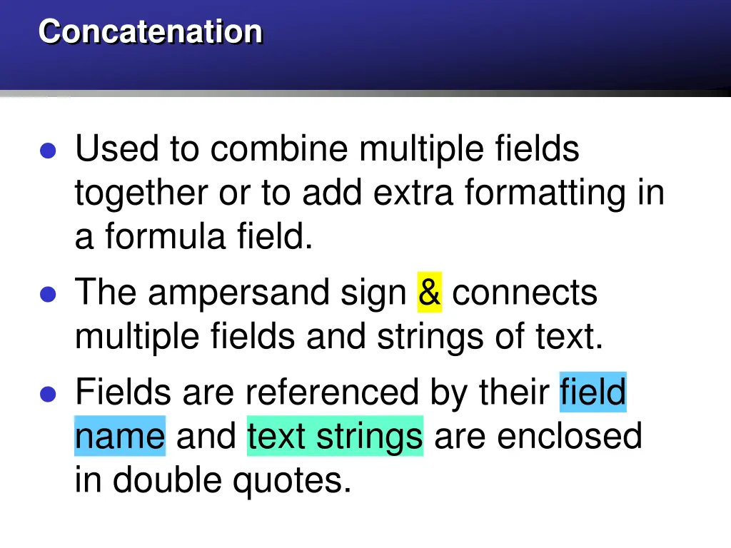 concatenation