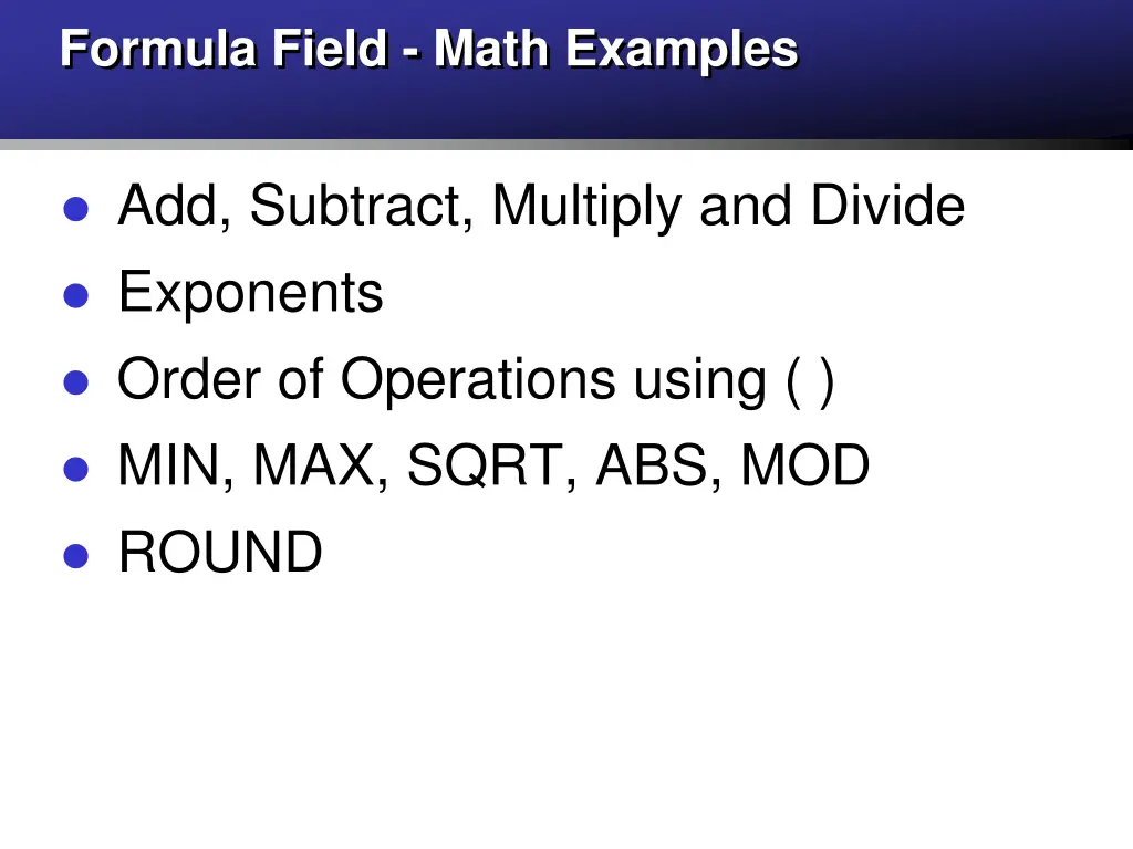 formula field math examples