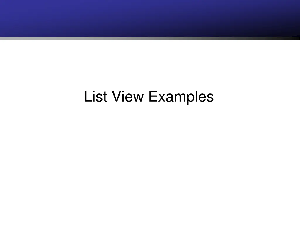 list view examples