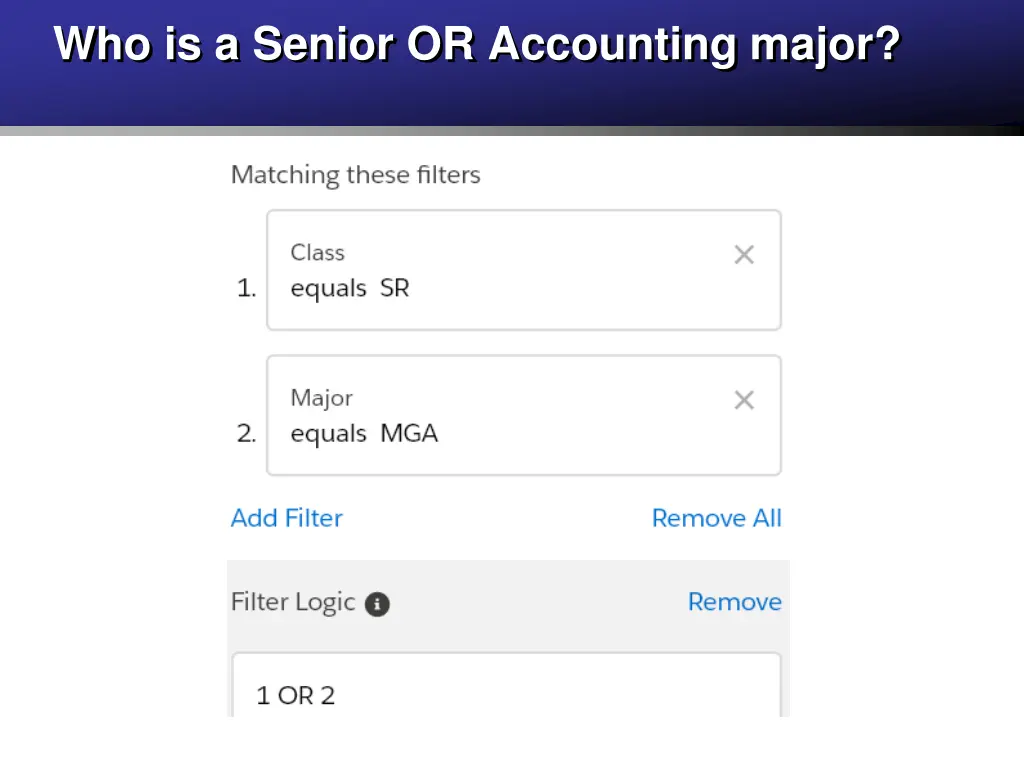 who is a senior or accounting major