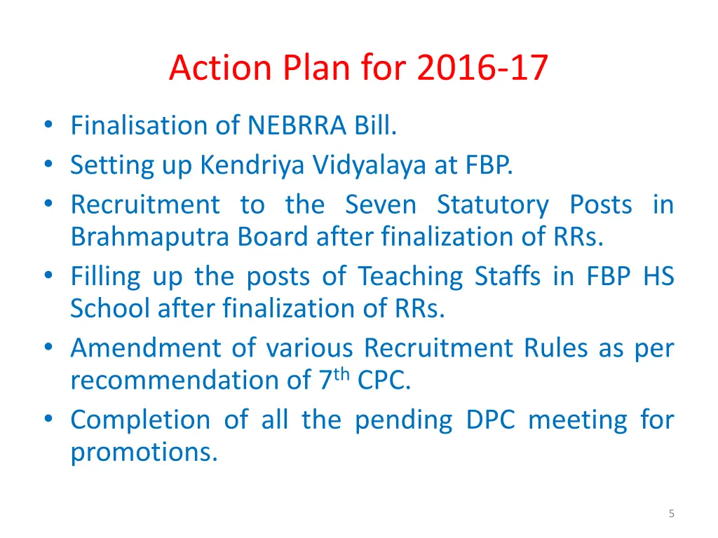 action plan for 2016 17