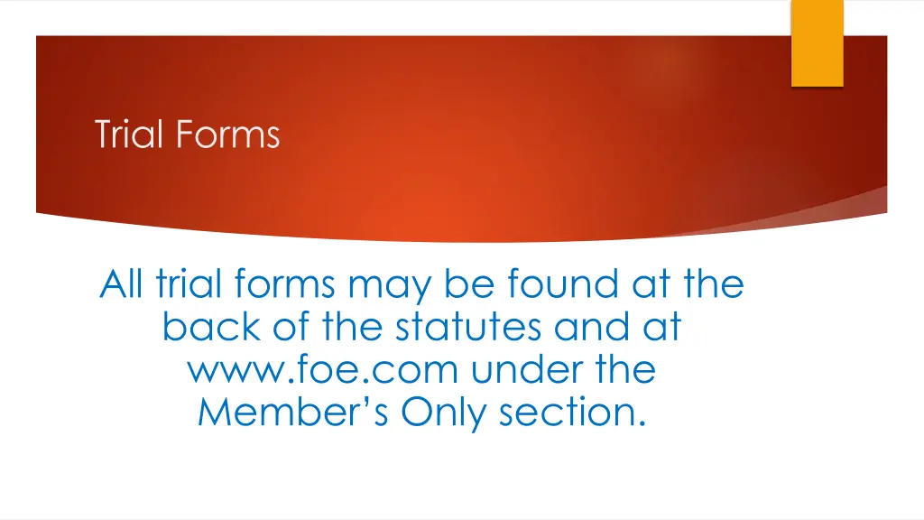 trial forms