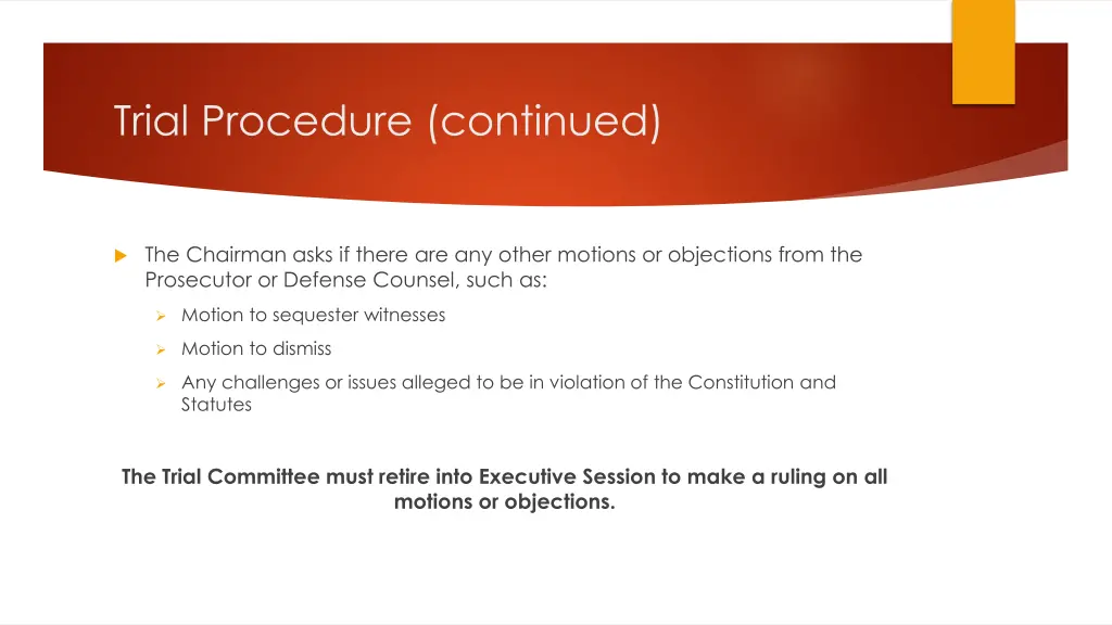 trial procedure continued 2