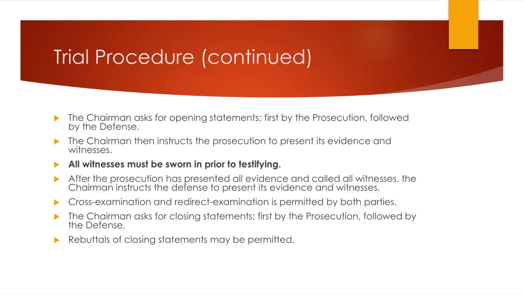 trial procedure continued 3