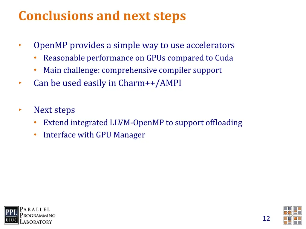 conclusions and next steps