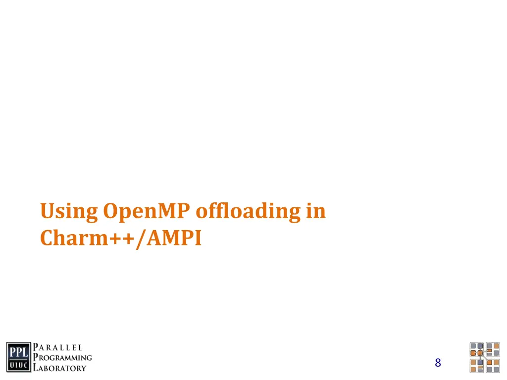 using openmp offloading in charm ampi